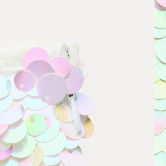 Zara white Sequin mini Skirt - Picture 5 of 11